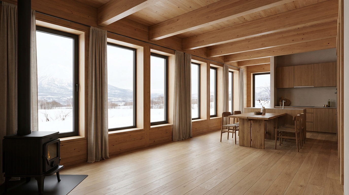 雪の小屋 内観
