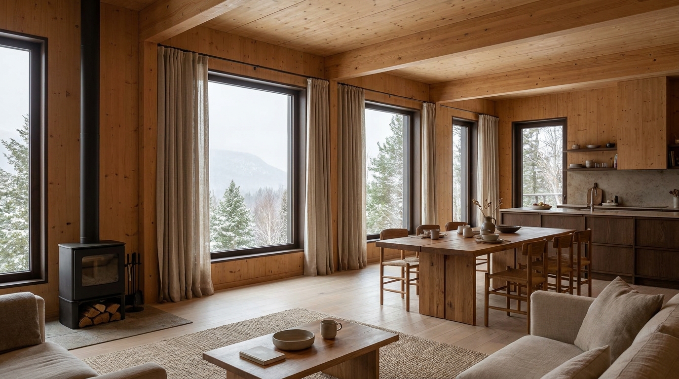 森の小屋 内観