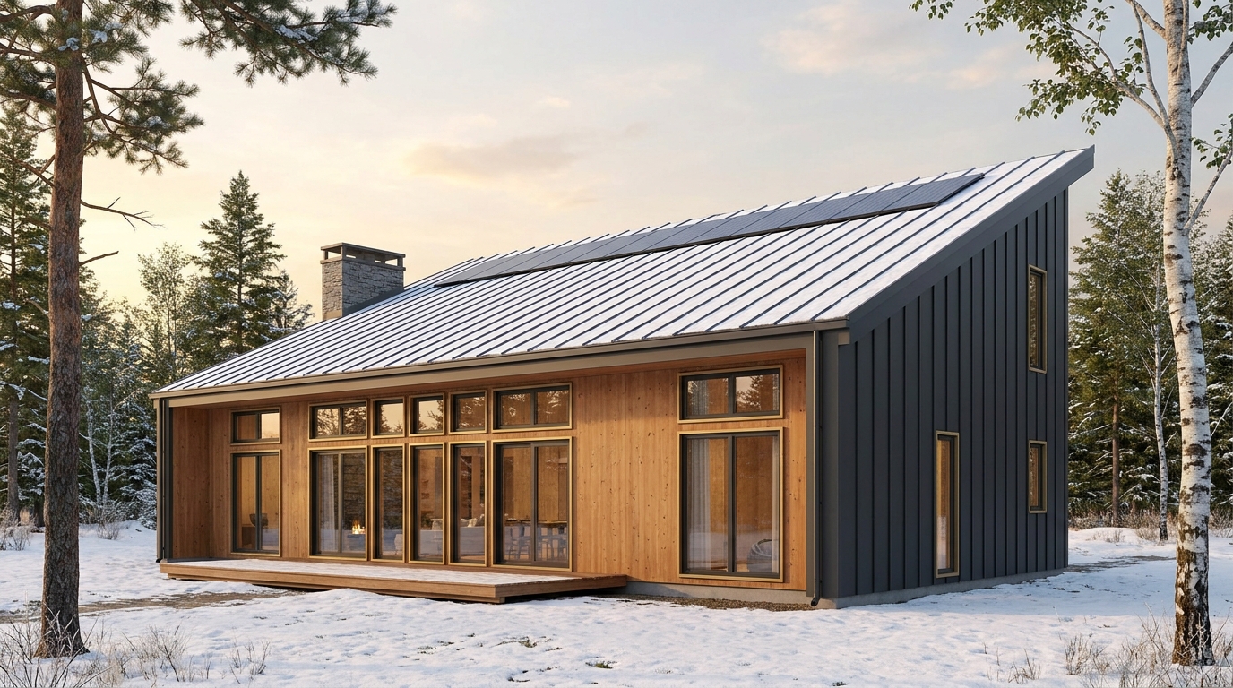 北の塔 外観 — AI render based on BIM specs