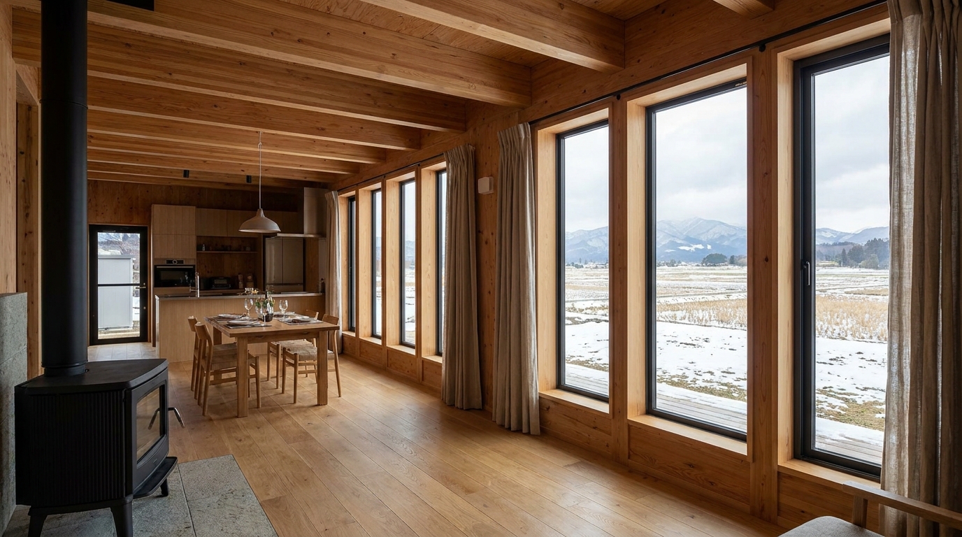 霧の小屋 内観