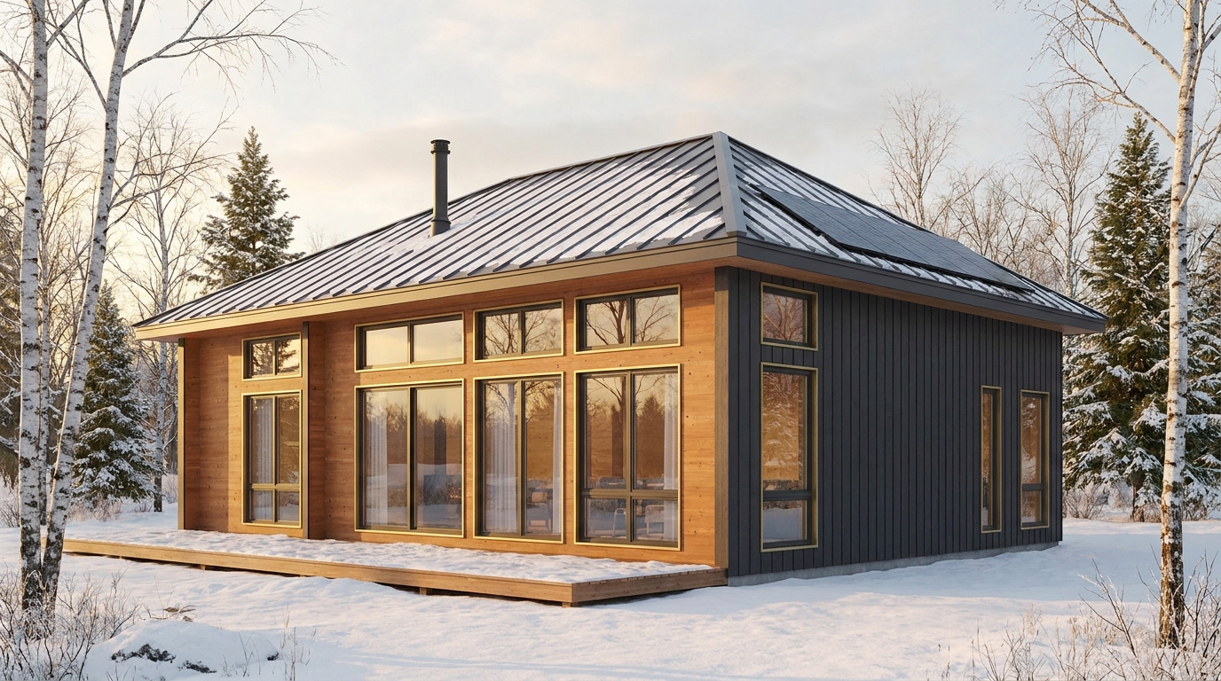 東の砦 外観 — AI render based on BIM specs