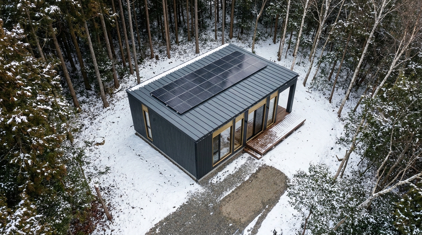 雨の小屋 配置