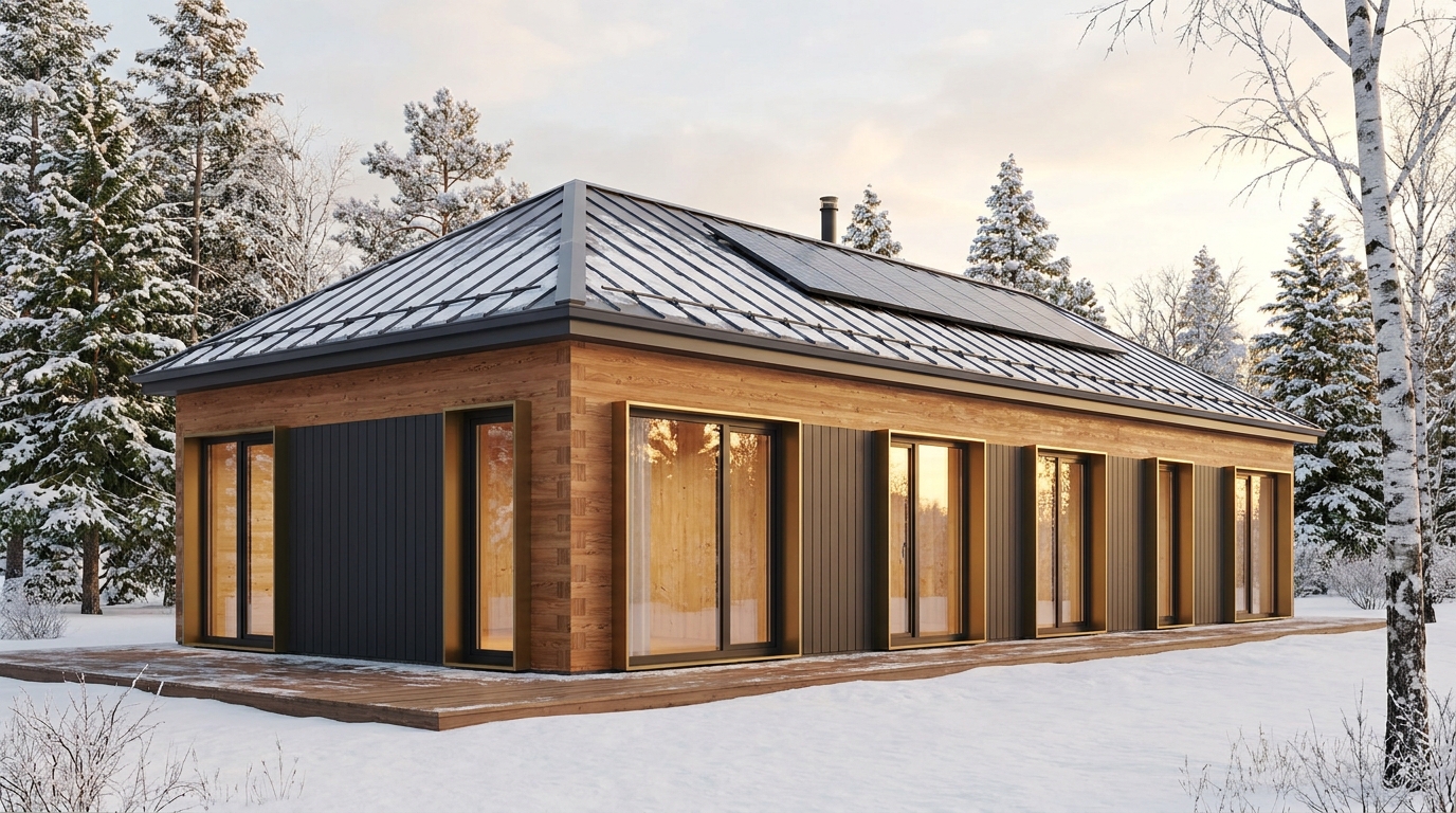 東の館 外観 — AI render based on BIM specs