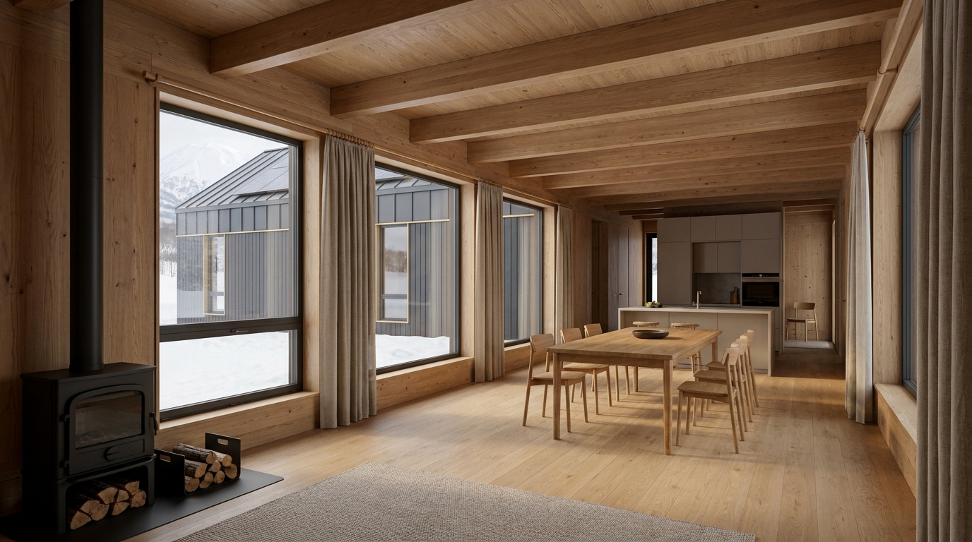 森の小屋 内観