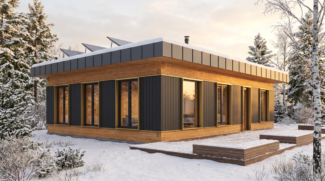 風の杜 外観 — AI render based on BIM specs