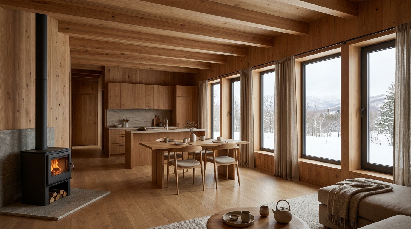 霜の小屋 内観