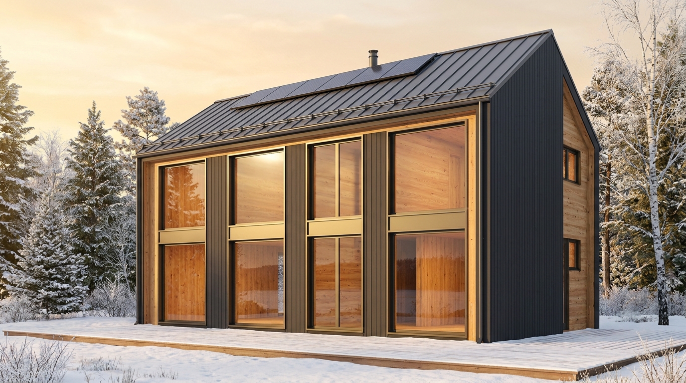 森の杜 外観 — AI render based on BIM specs