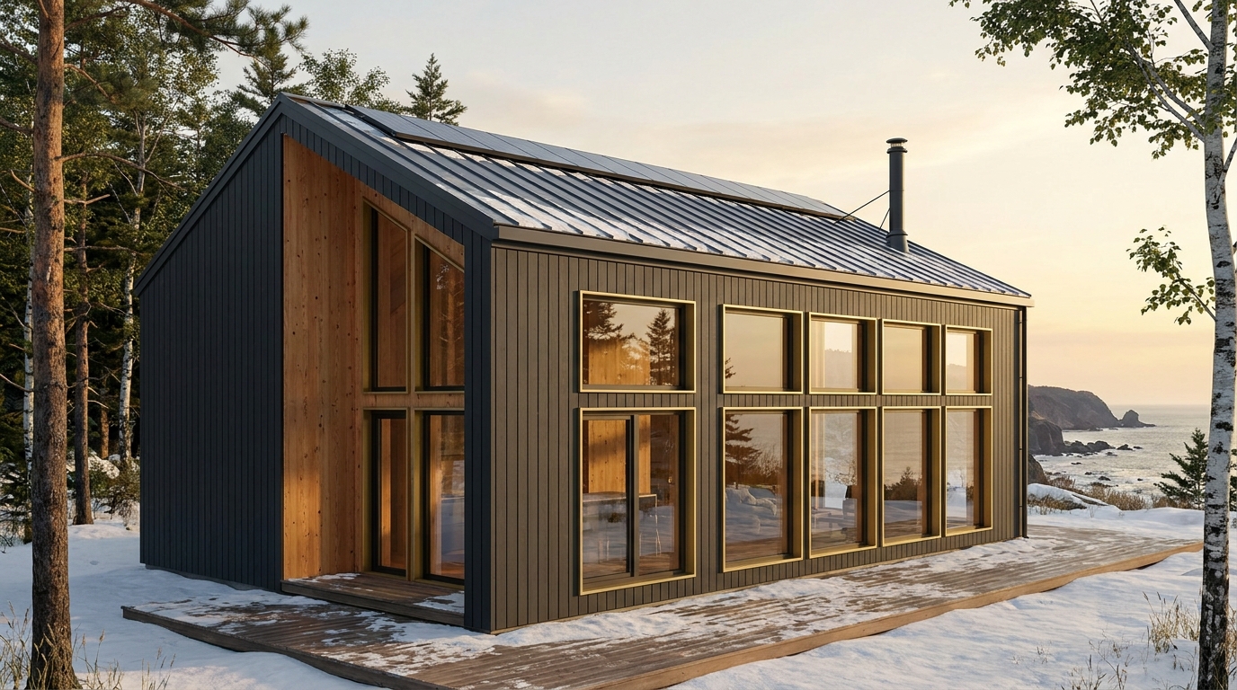 森の杜 外観 — AI render based on BIM specs