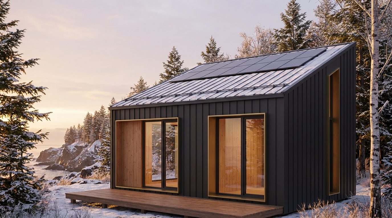 霧の砦 外観 — AI render based on BIM specs