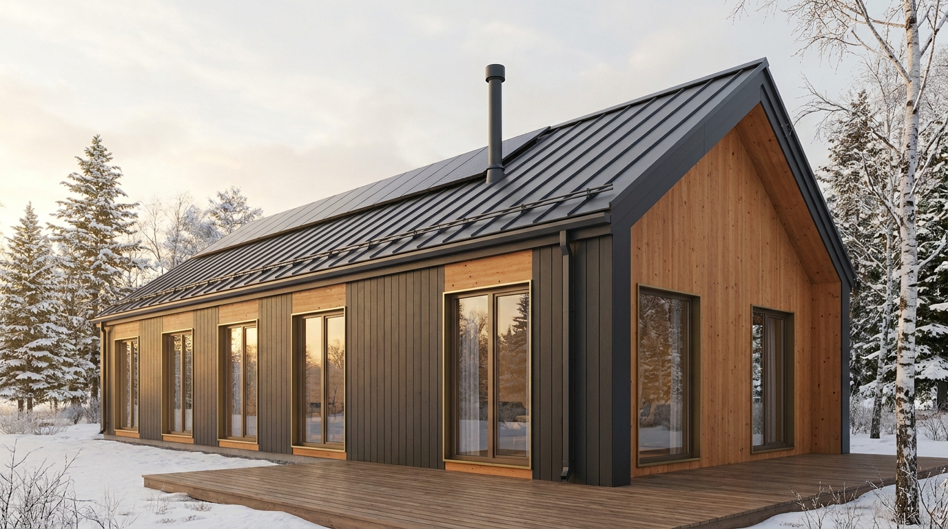霧の里 外観 — AI render based on BIM specs