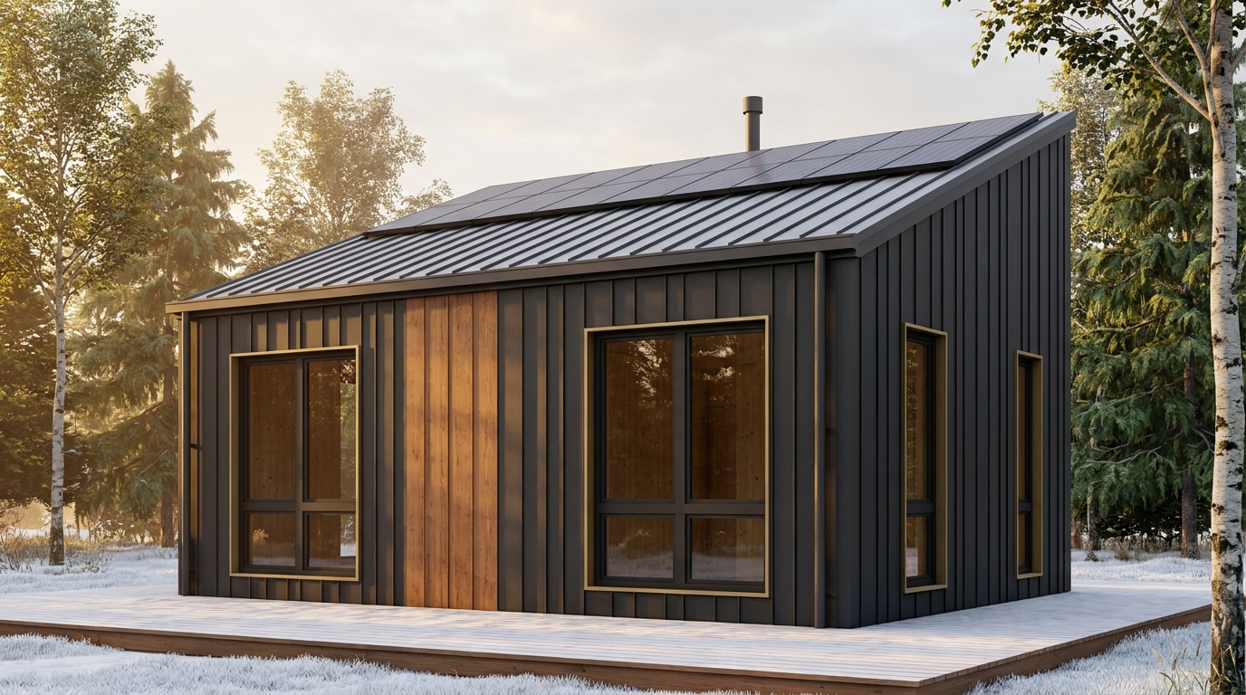 霧の杜 外観 — AI render based on BIM specs