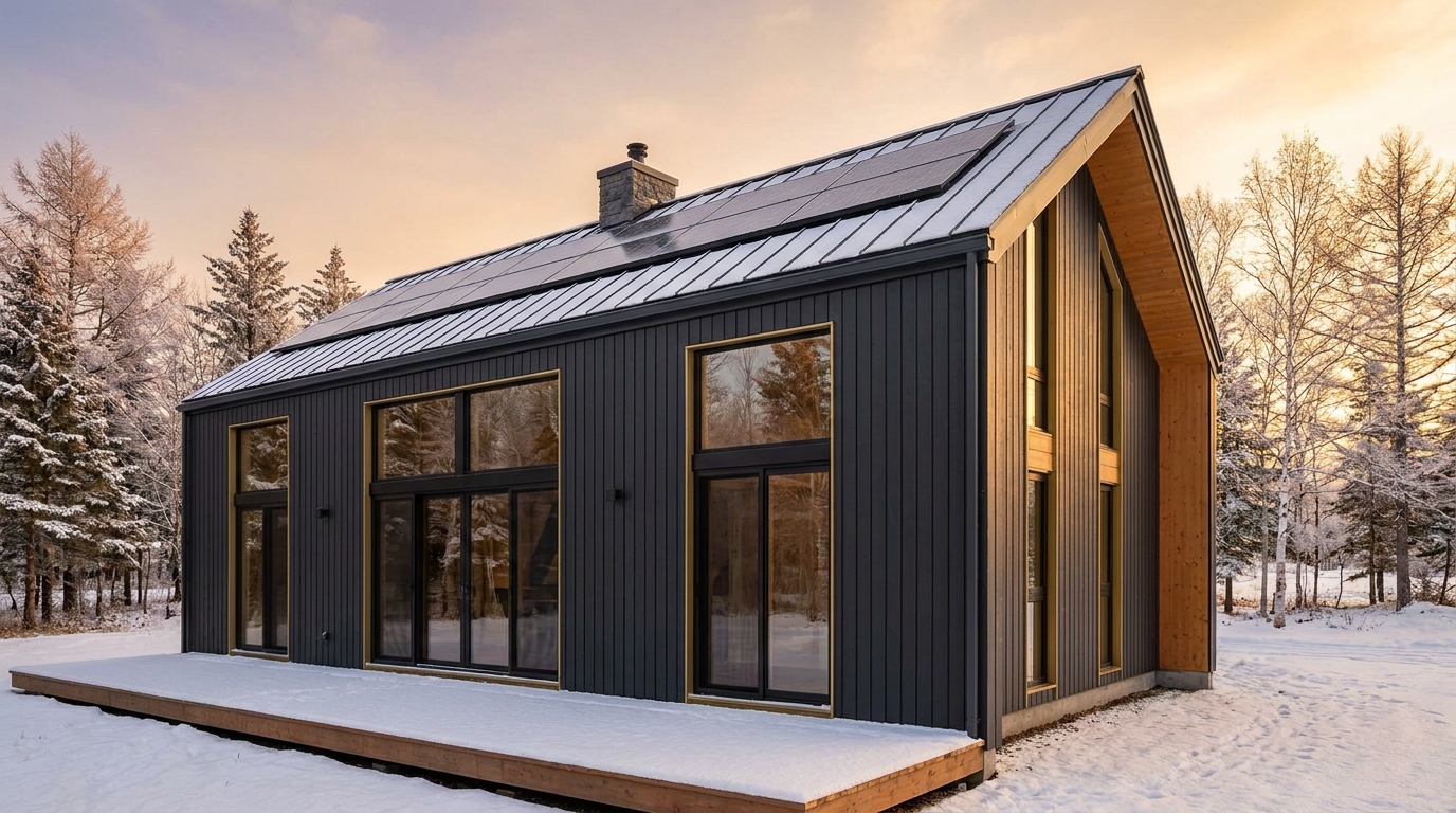 雪の塔 外観 — AI render based on BIM specs
