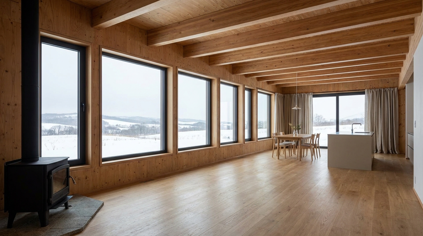 森の小屋 内観