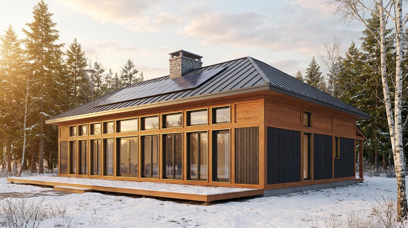 南の蔵 外観 — AI render based on BIM specs