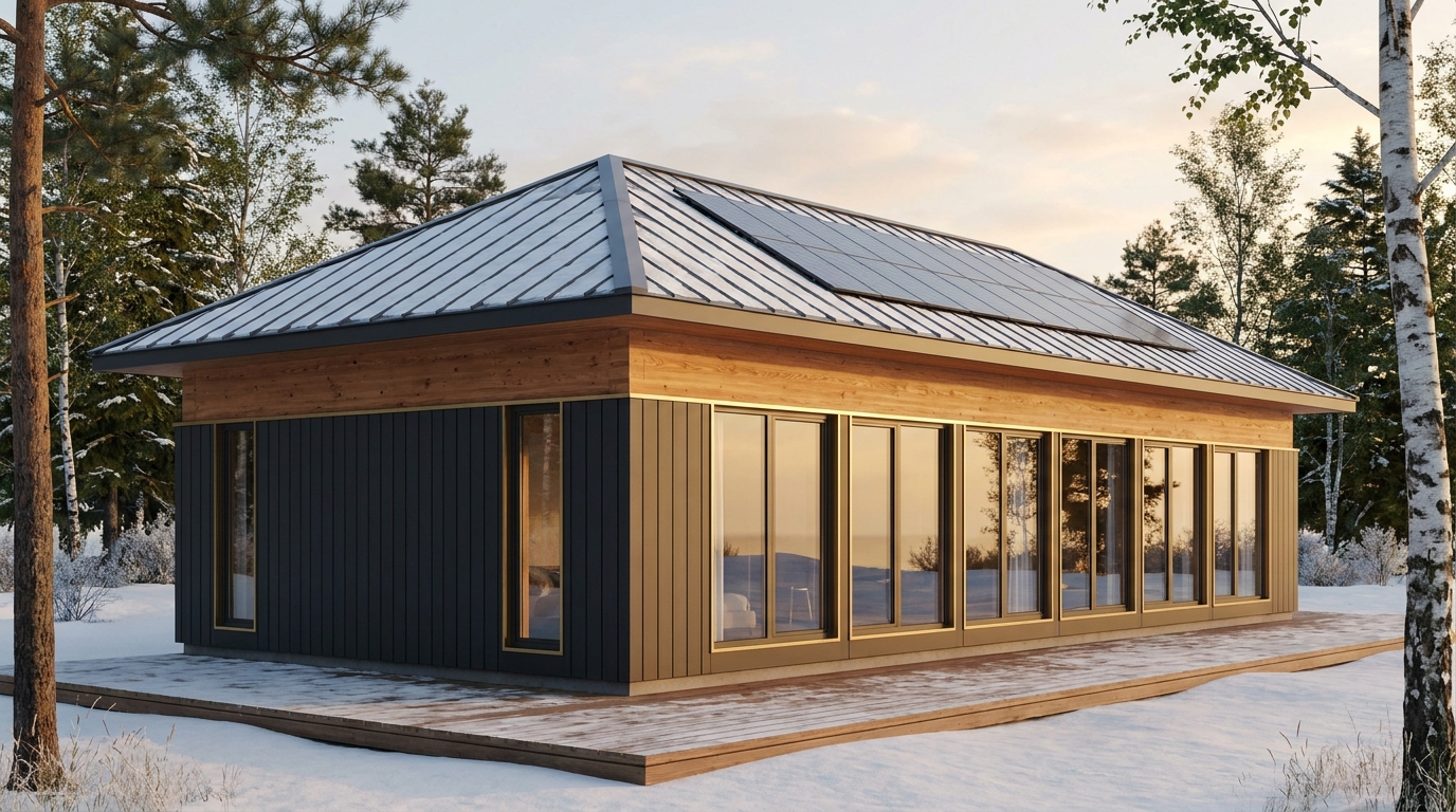 北の塔 外観 — AI render based on BIM specs