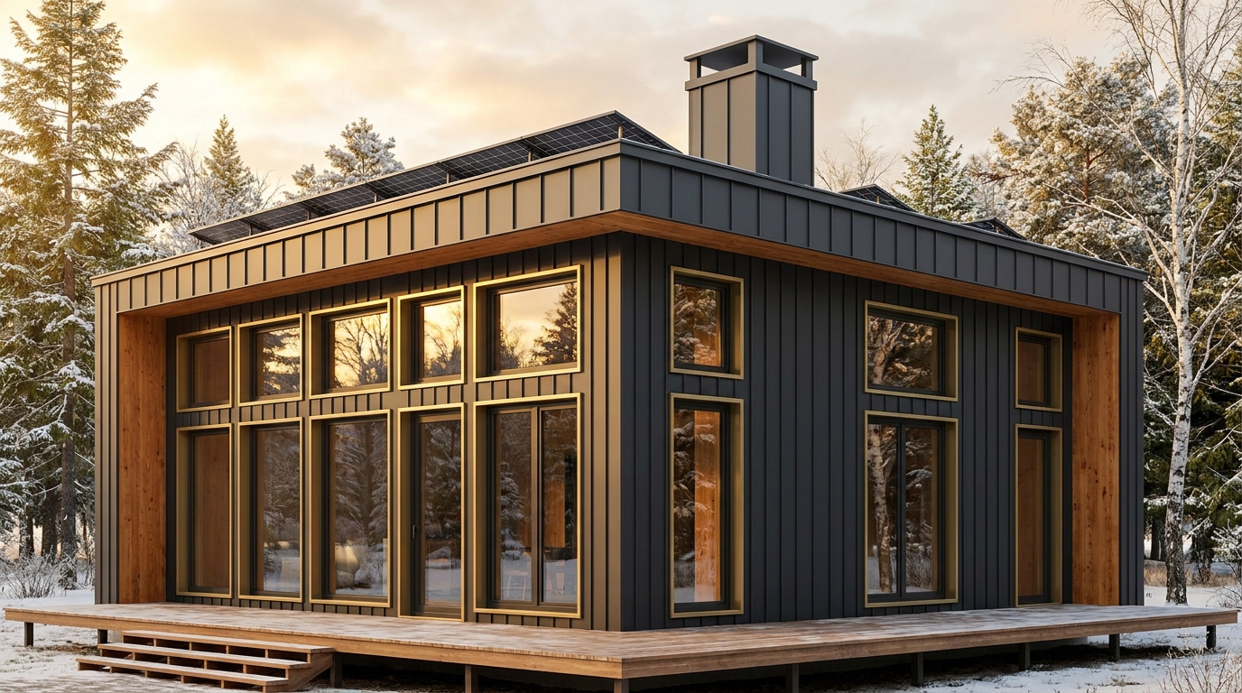湖の里 外観 — AI render based on BIM specs