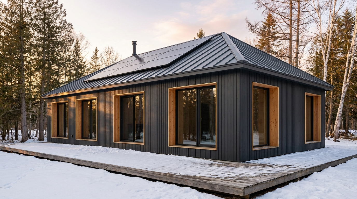 南の家 外観 — AI render based on BIM specs
