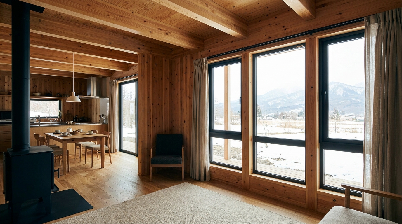 森の小屋 内観