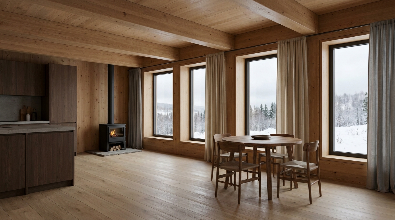 霧の小屋 内観