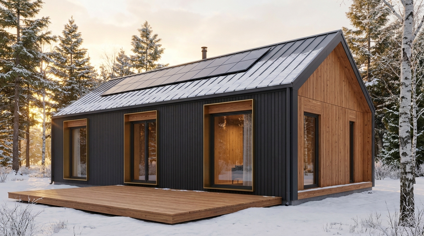 東の里 外観 — AI render based on BIM specs