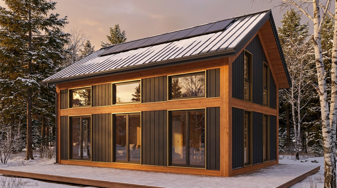 月の巣 外観 — AI render based on BIM specs