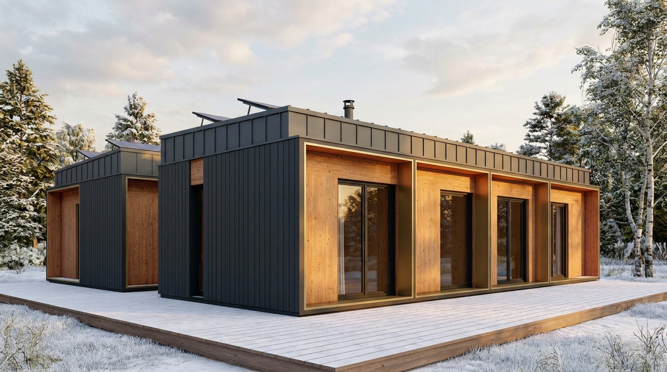 星の小屋 外観 — AI render based on BIM specs