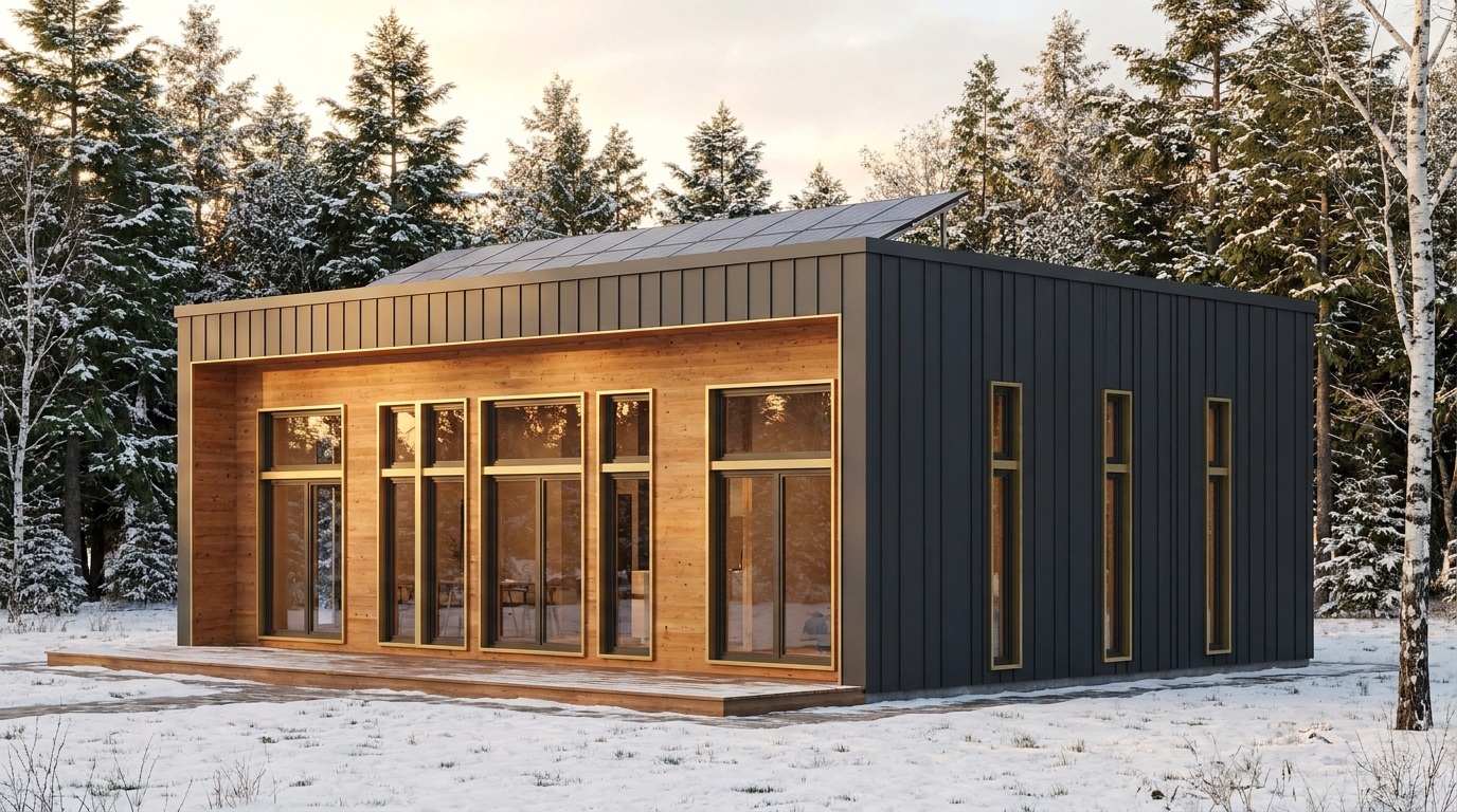 星の庵 外観 — AI render based on BIM specs