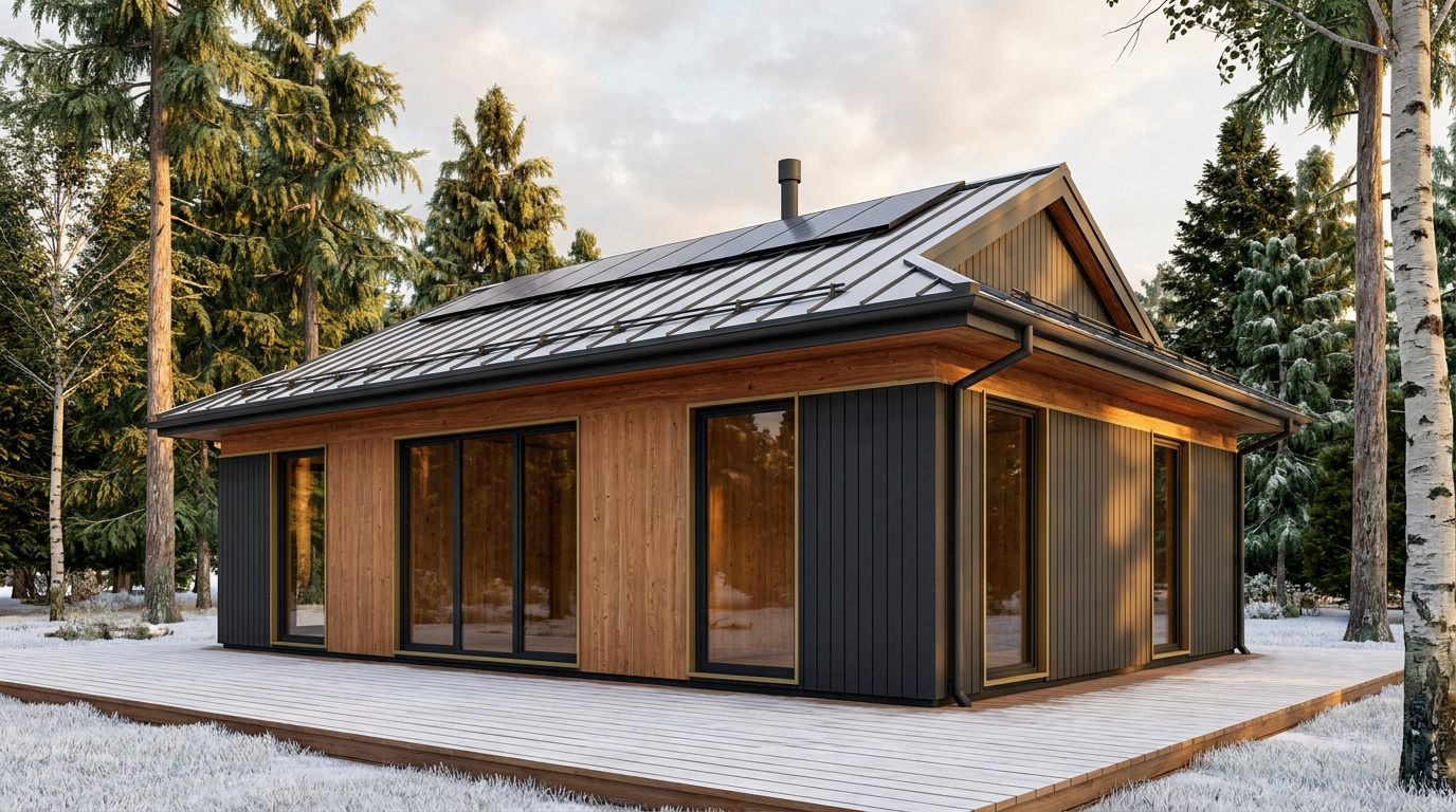 西の砦 外観 — AI render based on BIM specs