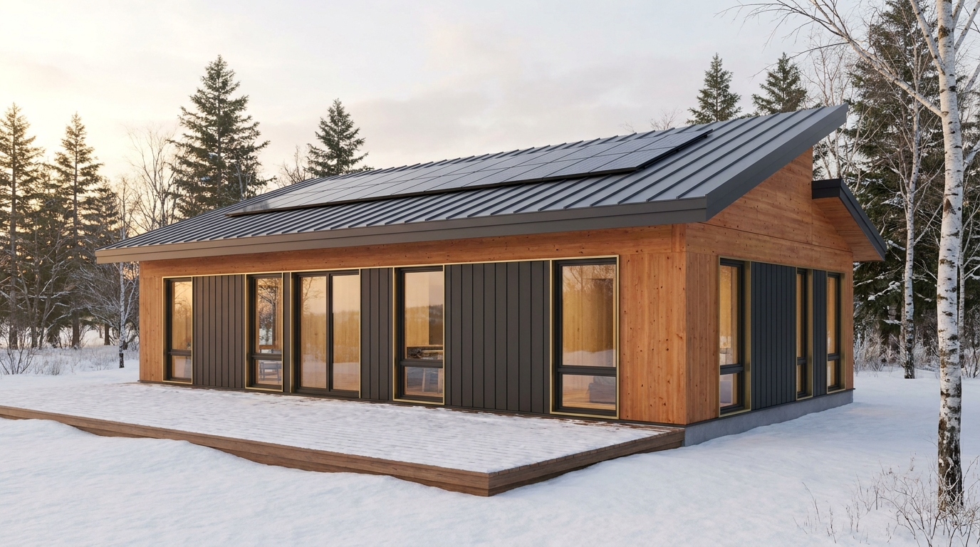 霜の館 外観 — AI render based on BIM specs