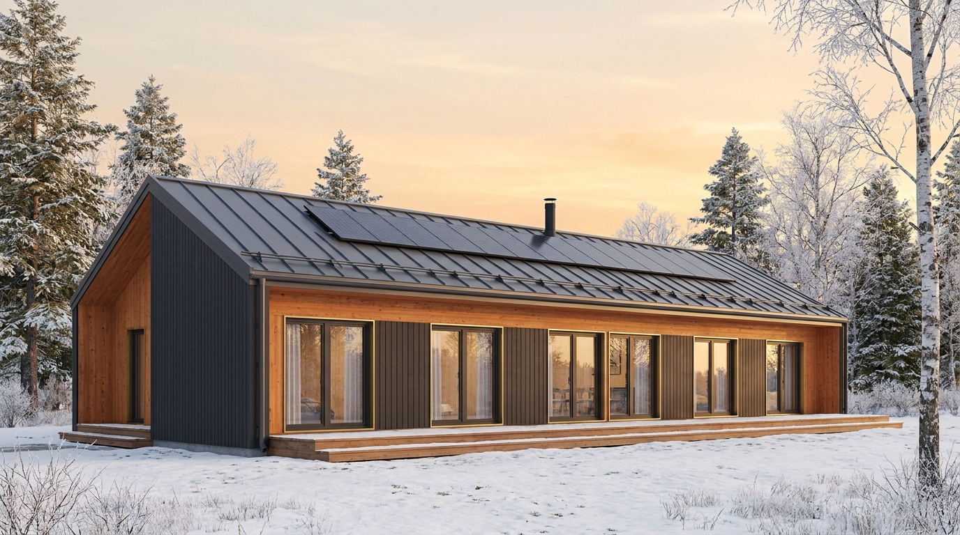風の里 外観 — AI render based on BIM specs