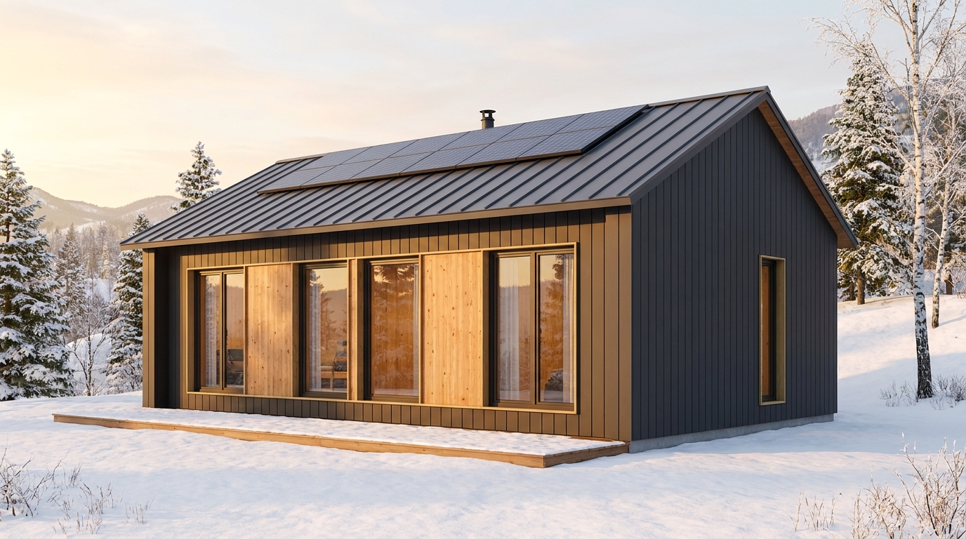 星の家 外観 — AI render based on BIM specs