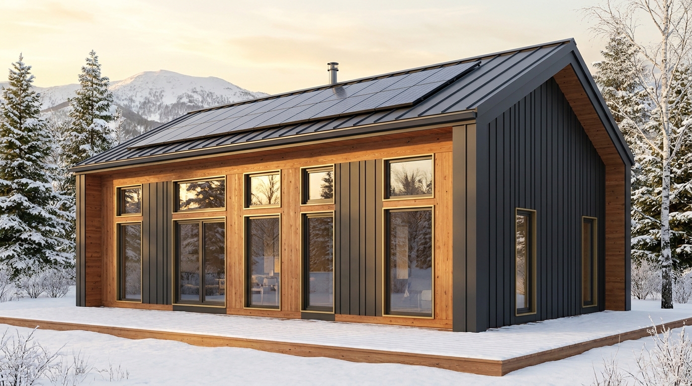 西の家 外観 — AI render based on BIM specs