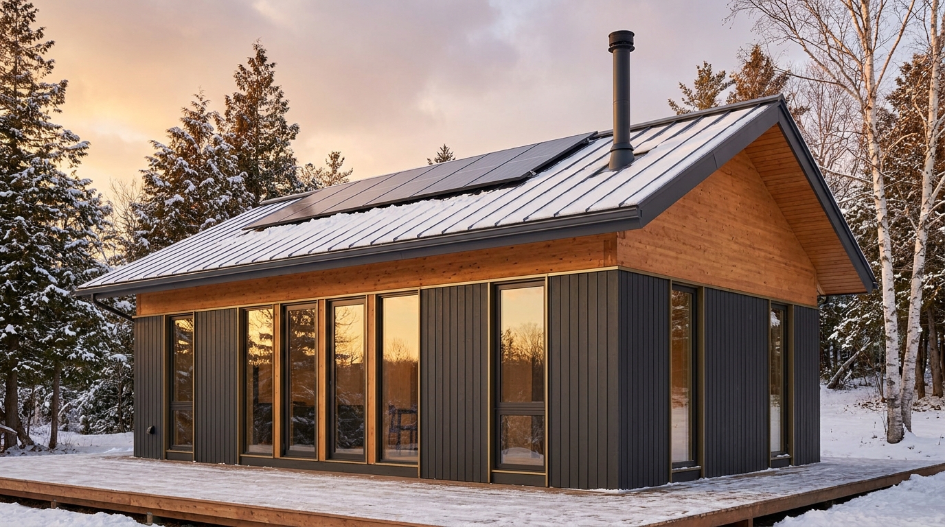 雨の家 外観 — AI render based on BIM specs