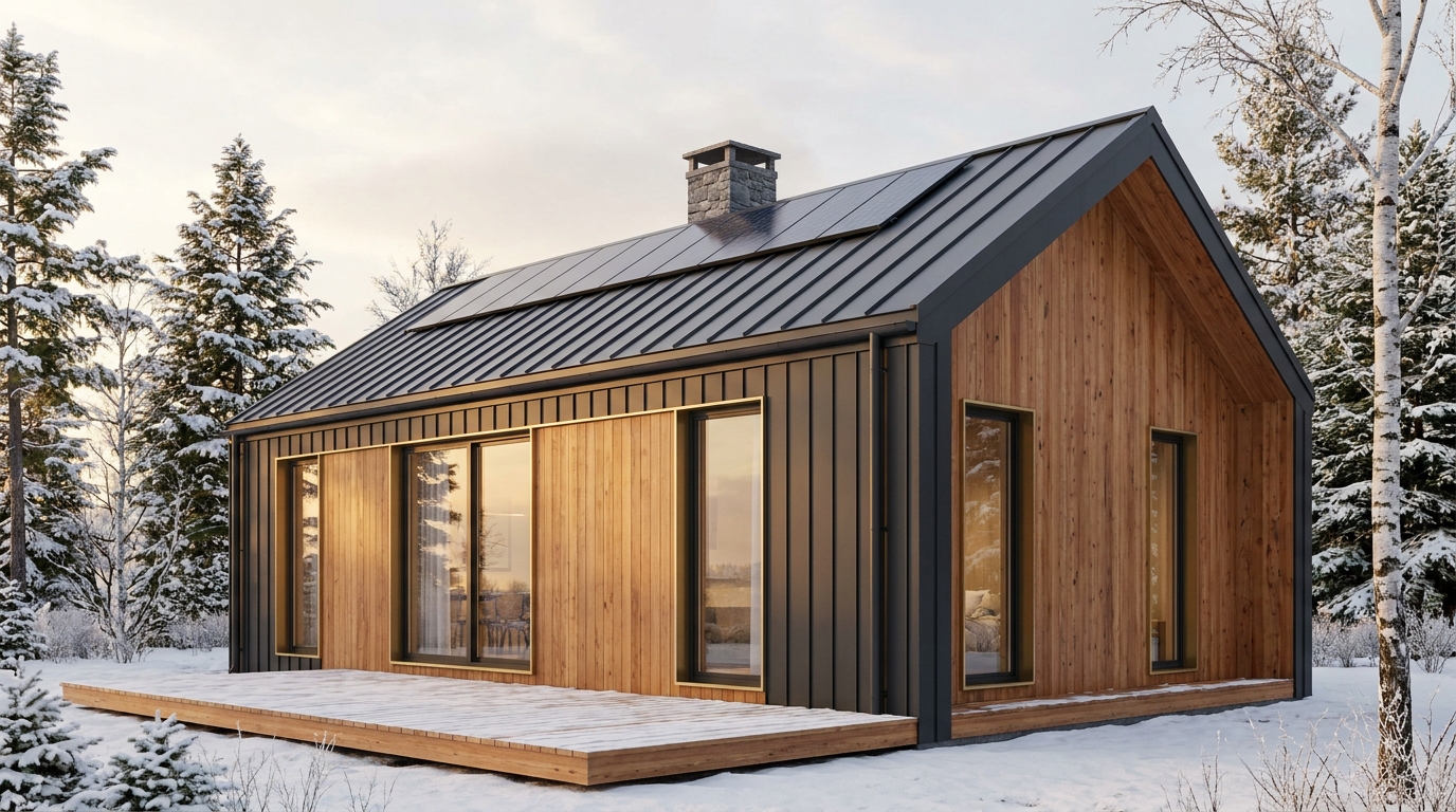 南の里 外観 — AI render based on BIM specs