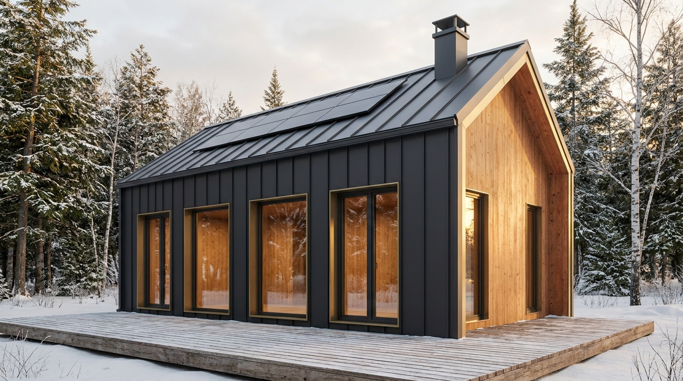 北の館 外観 — AI render based on BIM specs