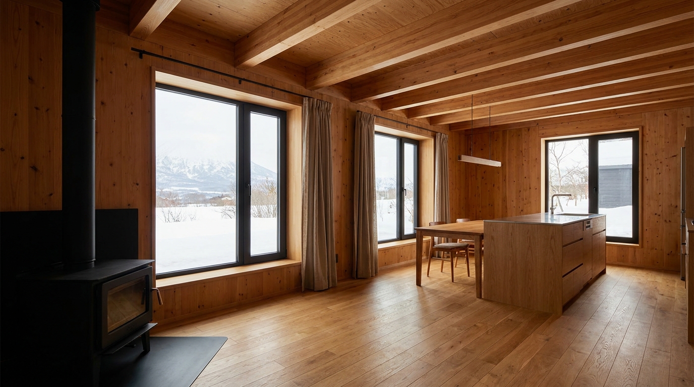 森の小屋 内観