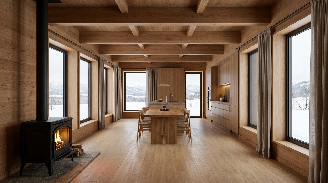 森の小屋 内観