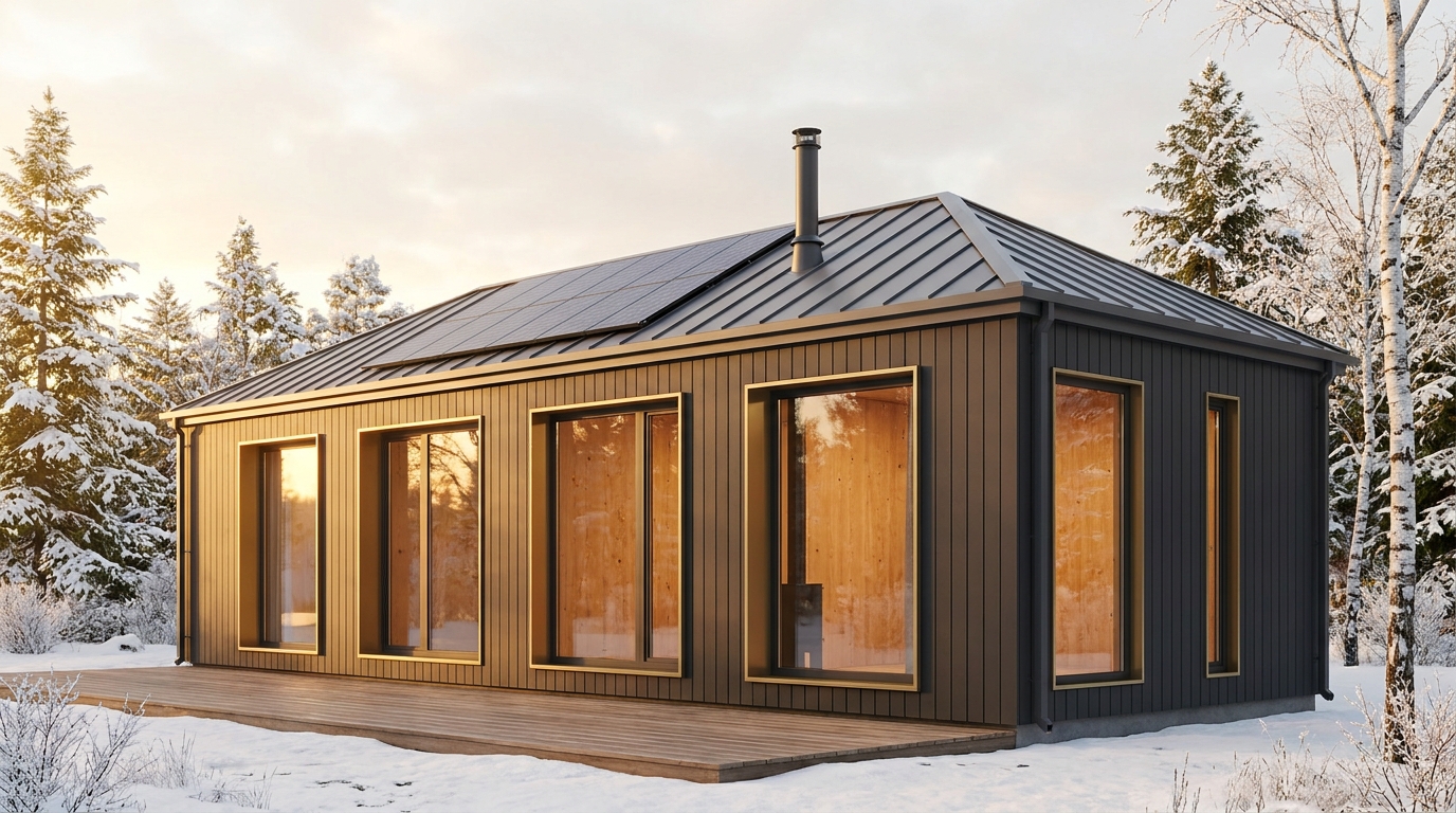 湖の杜 外観 — AI render based on BIM specs