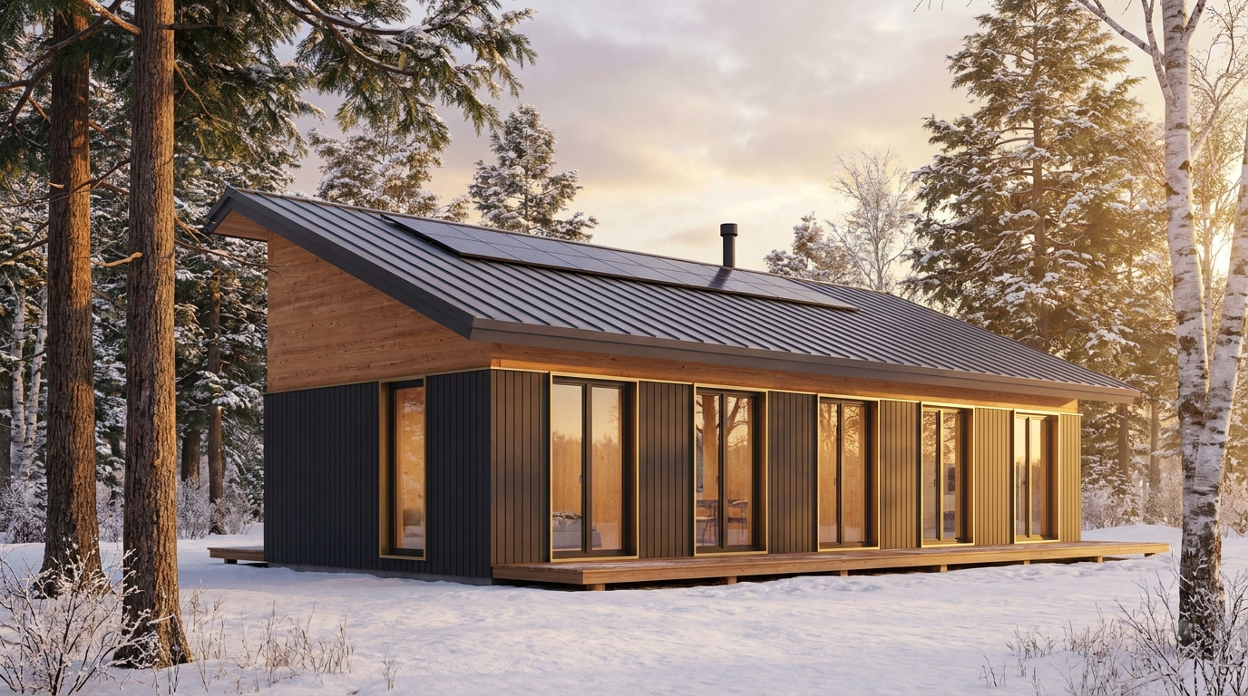 北の杜 外観 — AI render based on BIM specs