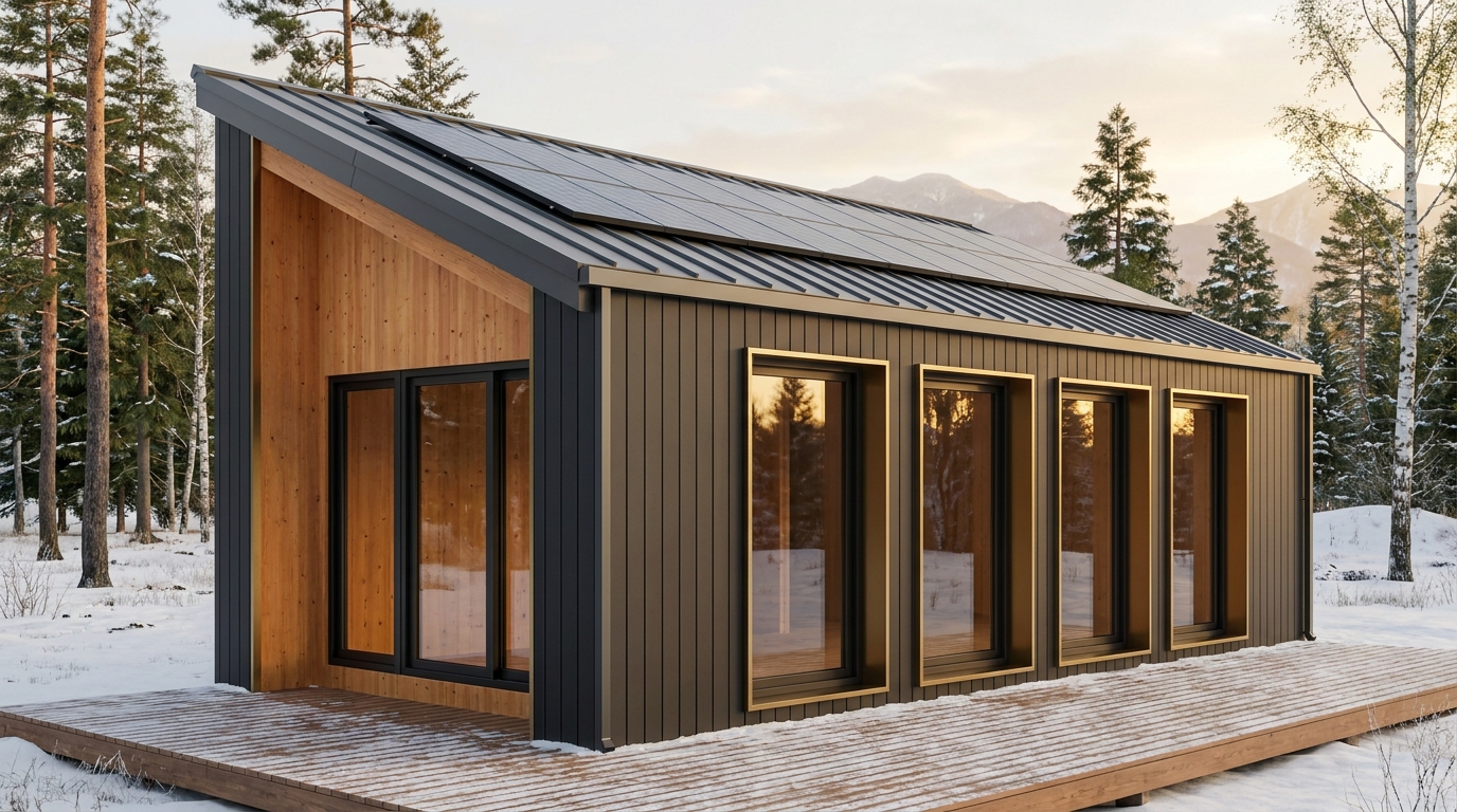 霧の館 外観 — AI render based on BIM specs