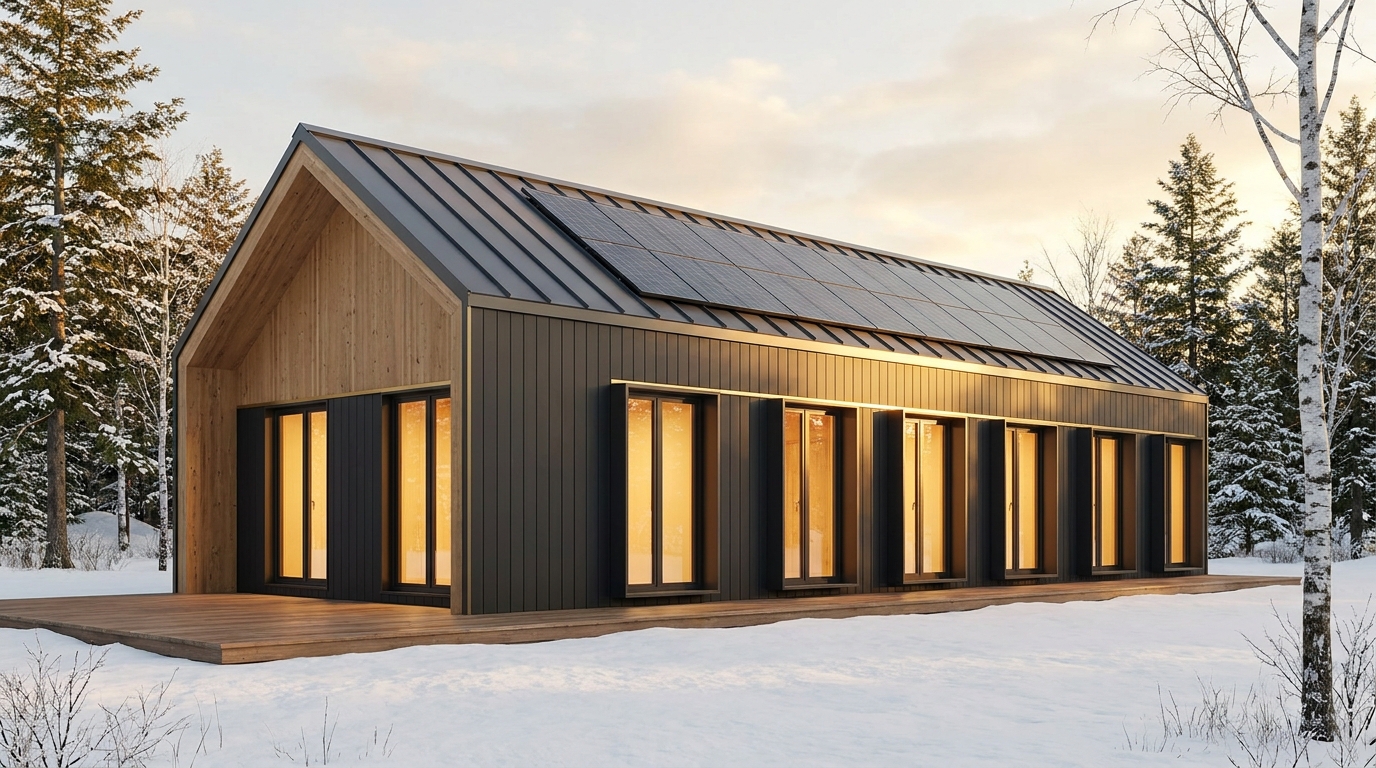 陽の蔵 外観 — AI render based on BIM specs