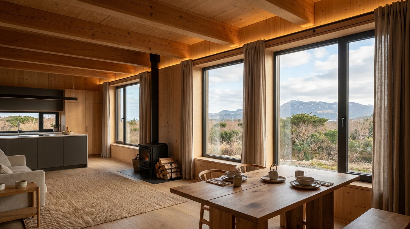 森の小屋 内観