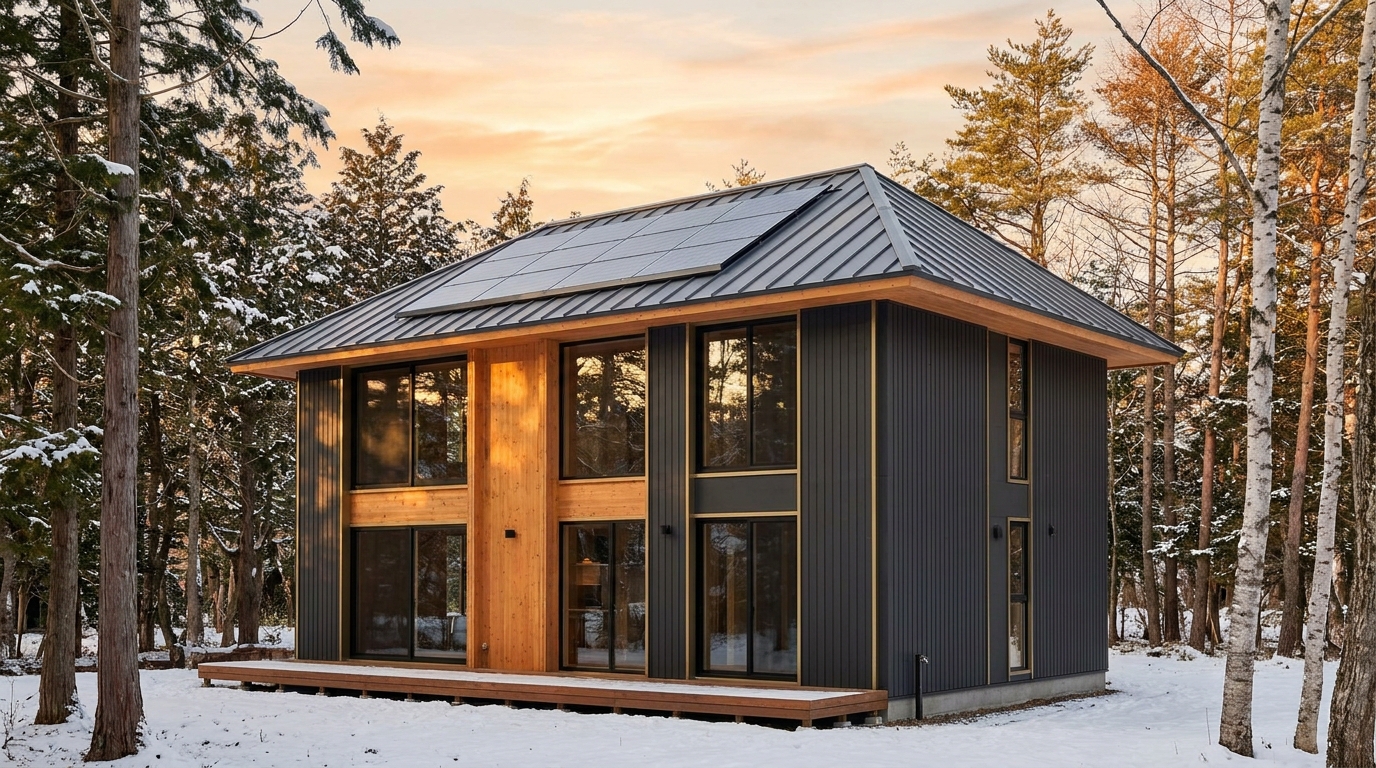 風の家 外観 — AI render based on BIM specs