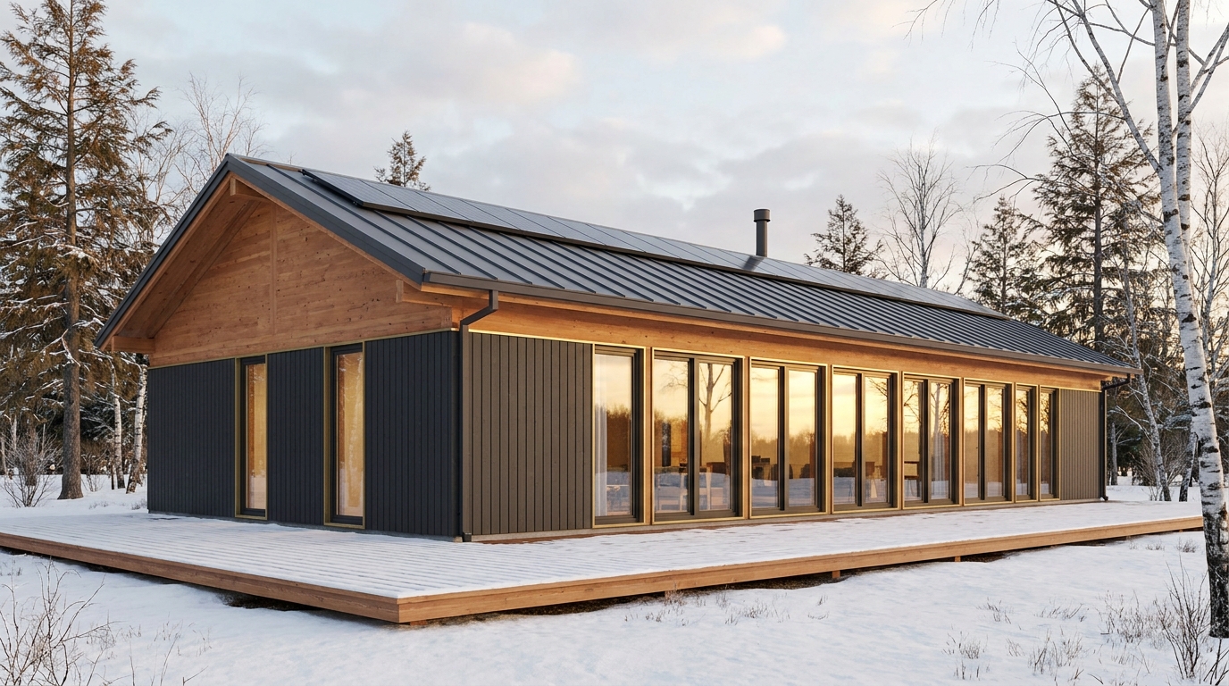南の砦 外観 — AI render based on BIM specs
