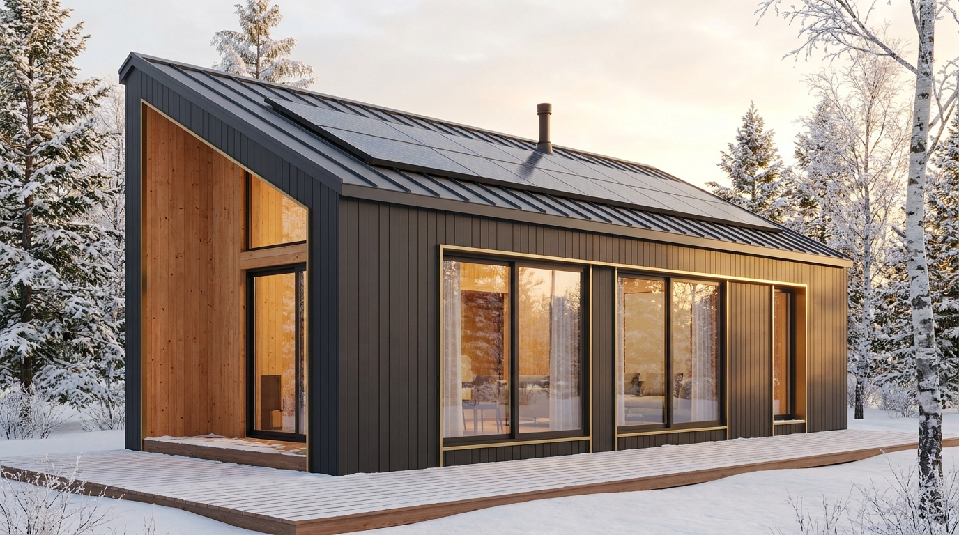 霧の杜 外観 — AI render based on BIM specs
