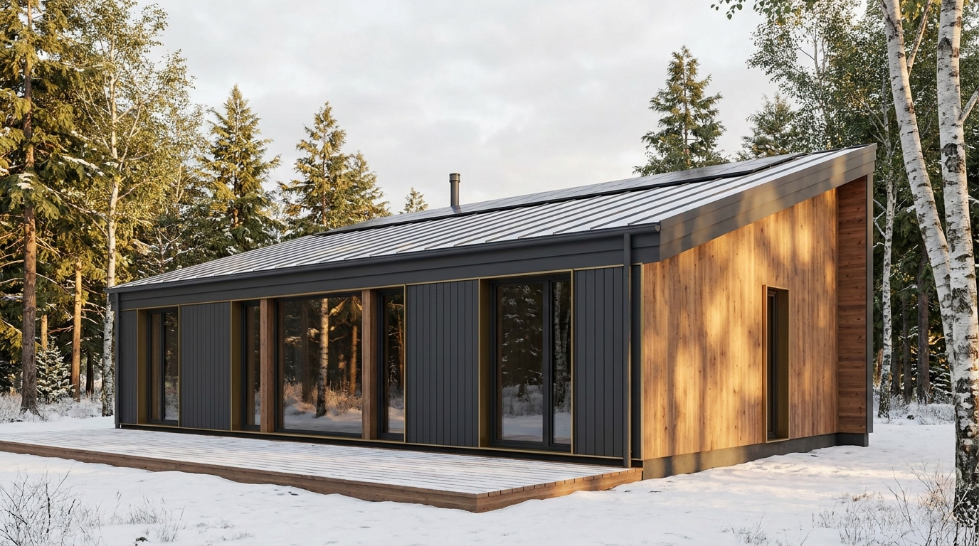 北の館 外観 — AI render based on BIM specs