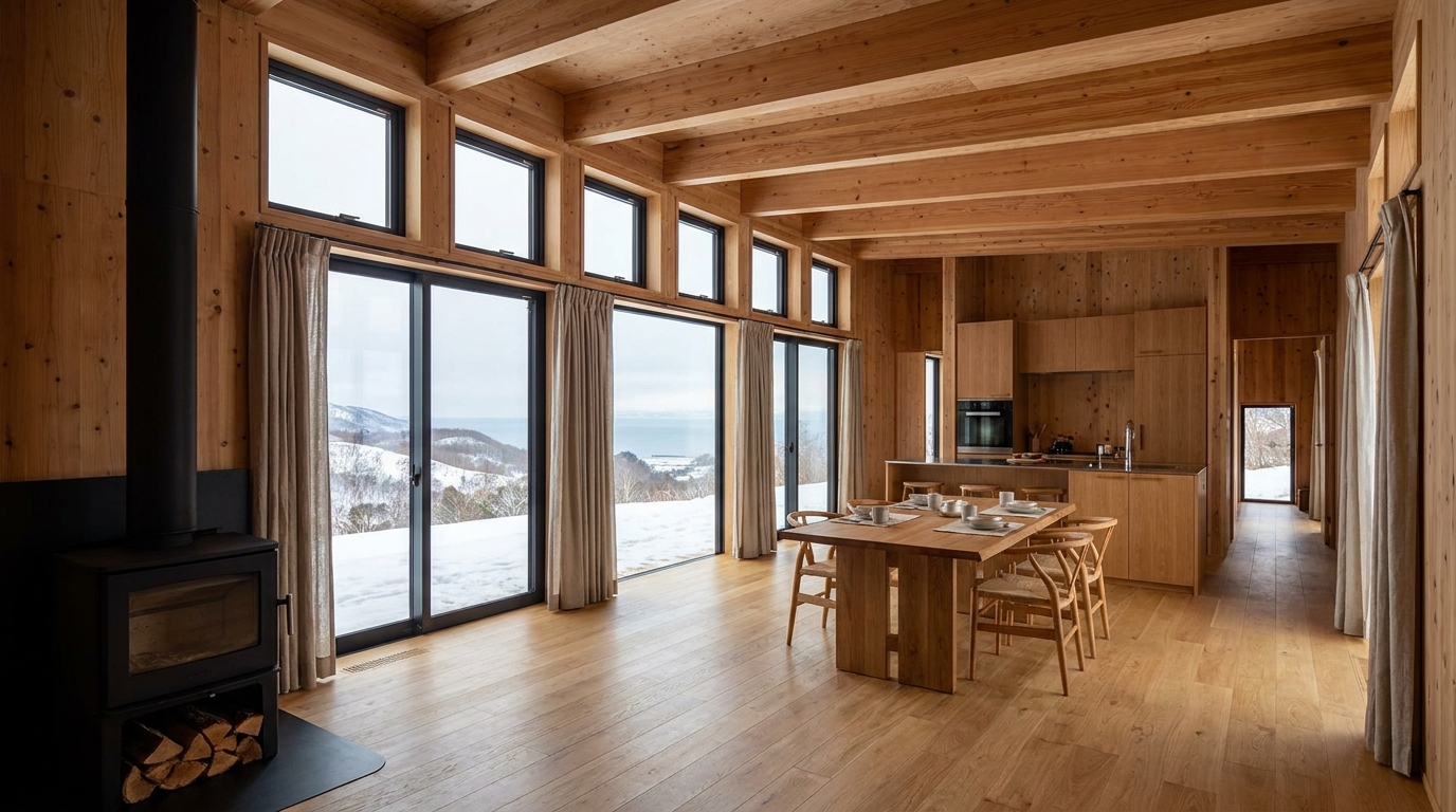 雪の小屋 内観