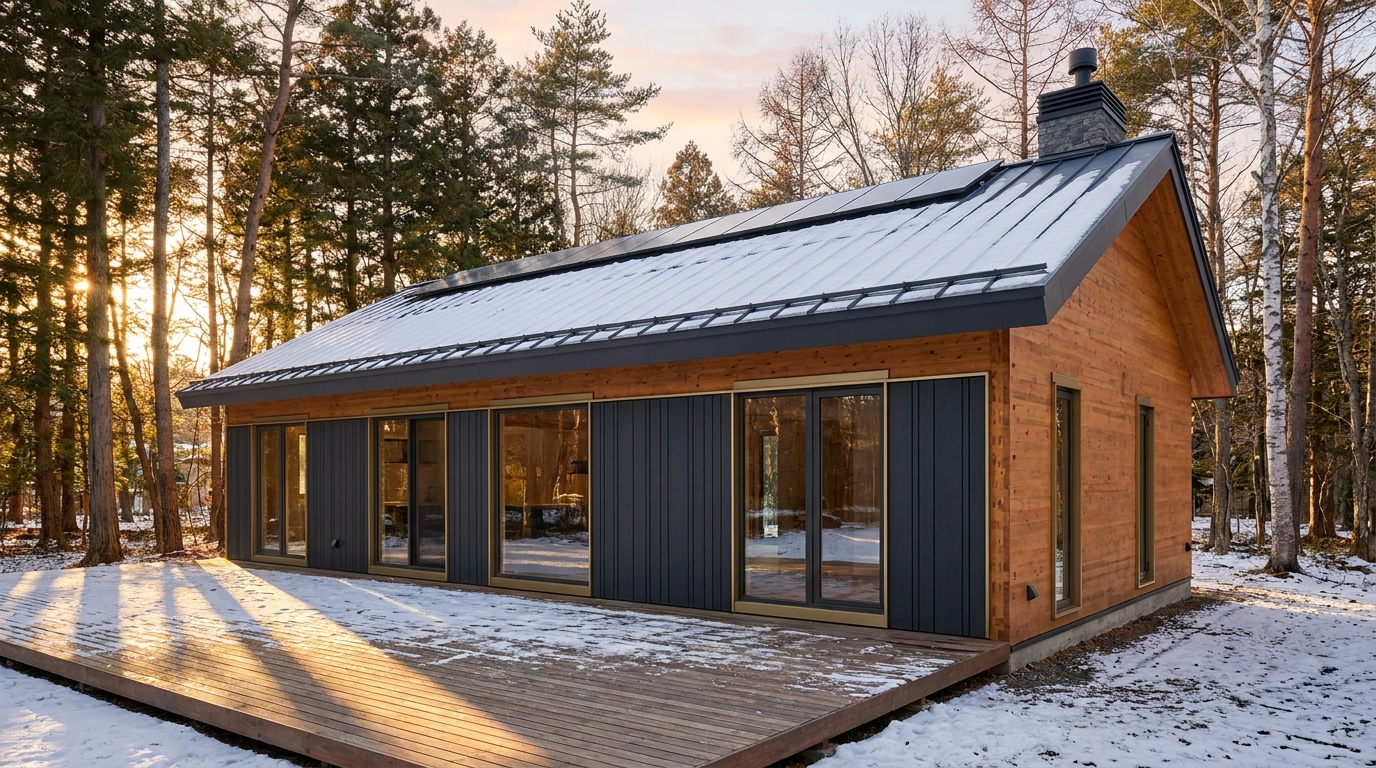 雪の蔵 外観 — AI render based on BIM specs