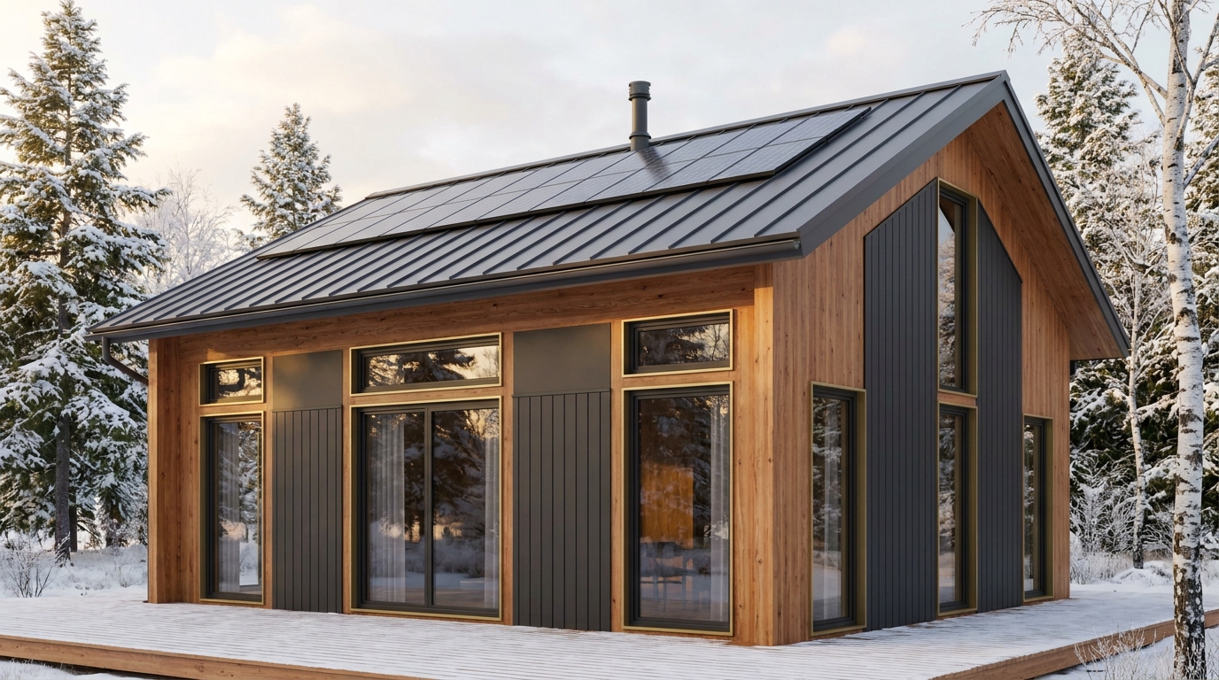 西の杜 外観 — AI render based on BIM specs