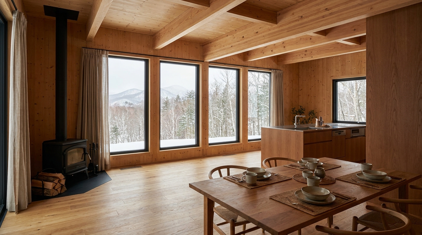 霜の小屋 内観